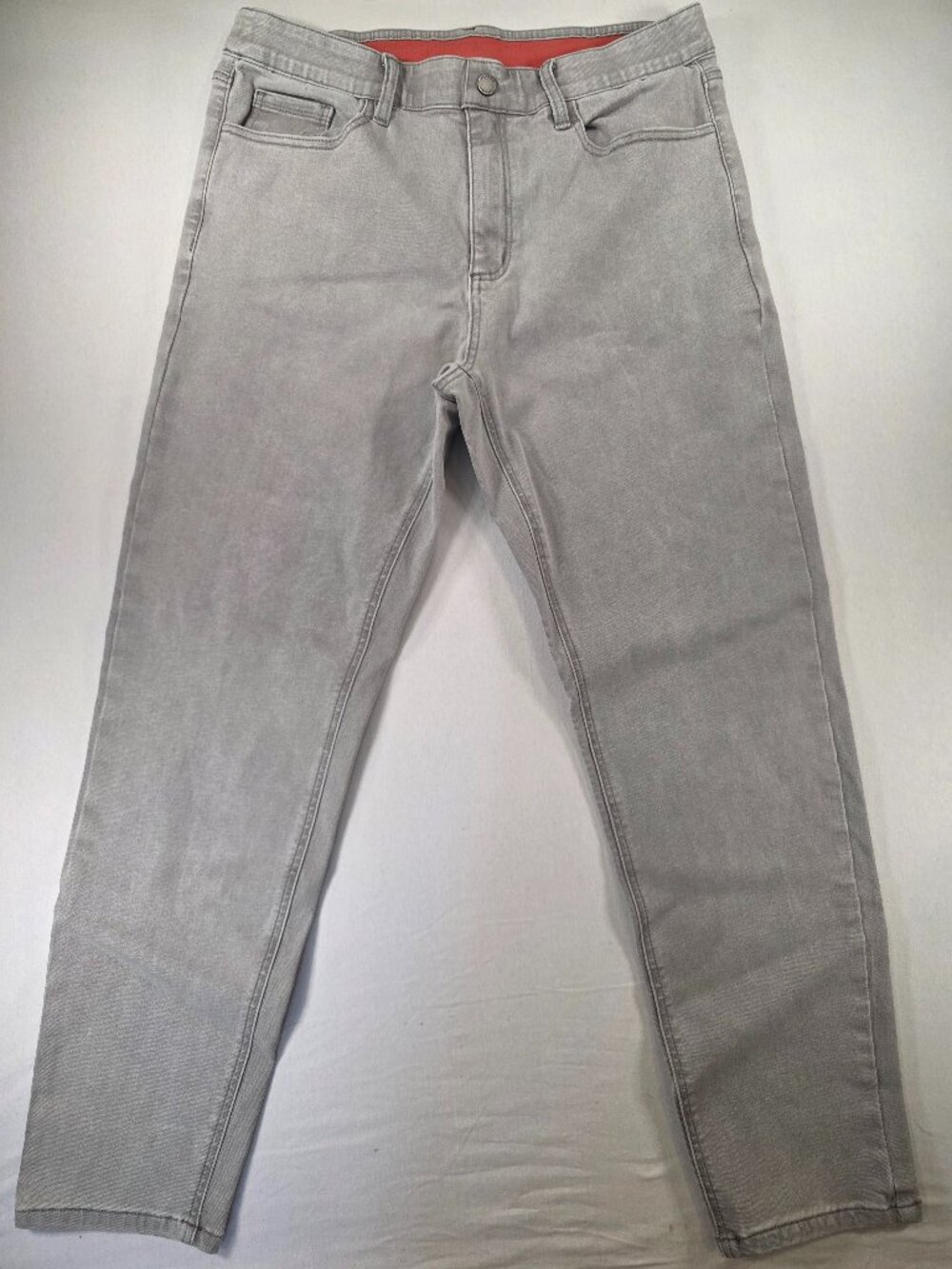 REDVANLY Ranstead Jeans Denim Pull On Pants Stretch  Gray Large (34x30)
